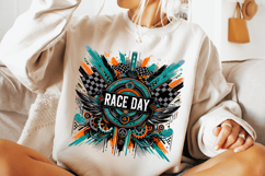 Race Day Png, Retro Checkered Racing Png, Race Season PNG Product Image 3