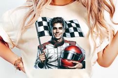 race driver holding flag png, racing flag clipart sublimation, motorsport checkered flag design, race car driver png sublimation, automotive racing clipart png, racing celebration printable art, motorsport t shirt sublimation design, racing driver with fl