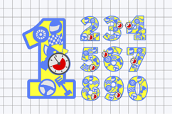 Race Car Numbers 3D SVG Product Image 3