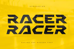 RACER - Racing Car Modern Font Product Image 1