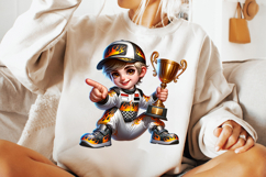 racing driver holding trophy png, motorsport trophy clipart sublimation, race driver winner png design, racing victory trophy sublimation, automotive racing clipart png, motorsport champion printable art, trophy celebration racing design, racing driver pn