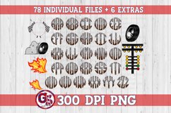 Racing Scalloped Monogram Set PNG for Sublimation Product Image 2