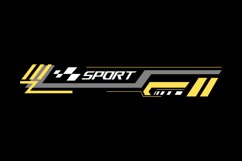 Racing sport sticker stripe abstract vinyl decal isolated Product Image 1