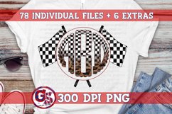 Racing Scalloped Monogram Set PNG for Sublimation Product Image 4