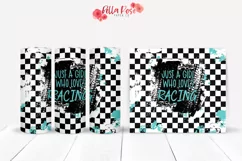 Girl Who Loves Racing | 20oz Tumbler Sublimation Wrap Product Image 1