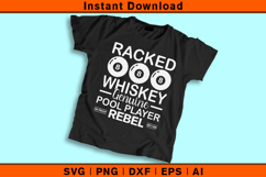 Racked Whiskey Pool Player SVG Funny Billiards Design Product Image 2