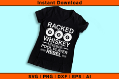 Racked Whiskey Pool Player SVG Funny Billiards Design Product Image 3