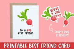 To a Rad Best Friend Card, Punny Card & Stickers Product Image 1