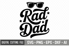 Rad Dad SVG File| Father&#039;s day SVG | Father&#039;s day design Product Image 3