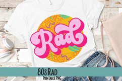 80s Rad Round Sublimation PNG Product Image 1