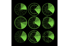 Radar display array showing digital scanning interface Product Image 1