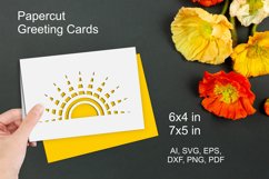 Radiant Sun Greeting Cards SVG Paper Cut Templates