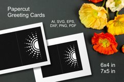 Radiant Sun Greeting Cards SVG Paper Cut Templates
