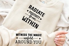 Radiate Positivity From Sleeve SVG, Positive SVG Design Product Image 2