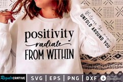 Radiate Positivity From Within SVG, Sleeve SVG Design Product Image 3
