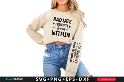 Radiate Positivity From Sleeve SVG, Positive SVG Design Product Image 1