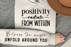 Radiate Positivity From Within SVG, Sleeve SVG Design Product Image 1