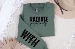 Radiate Positivity Sleeve SVG, Inspirational SVG Design Product Image 3