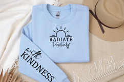 Radiate positivity Sleeve SVG, motivational Sleeve SVG Product Image 3