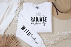 Radiate Positivity Sleeve SVG, Motivational SVG Design Product Image 2