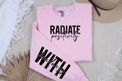 Radiate Positivity Sleeve SVG, Inspirational SVG Design Product Image 2