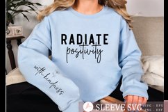 Radiate positivity Sleeve SVG Design Product Image 1