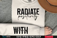 Radiate Positivity Sleeve SVG, Inspirational SVG Design Product Image 1