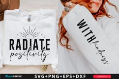Radiate Positivity Sleeve SVG, Motivational SVG Design Product Image 1