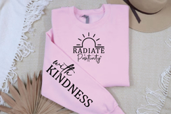 Radiate positivity Sleeve SVG, motivational Sleeve SVG Product Image 2