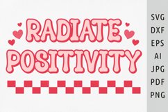 Radiate positivity svg design Retro shirt svg Retro svg png Product Image 1