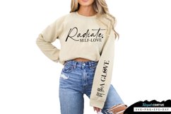 Radiate Self-Love Sleeve SVG, Self Confidence SVG Design Product Image 2