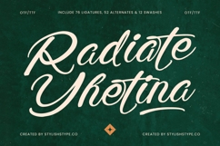 Radiate Yethina - Modern Script Font Product Image 1