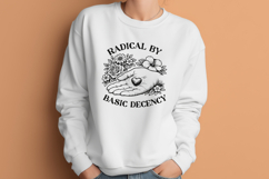 Radical By Basic Decency SVG | Kindness Quote Vintage PNG Product Image 3