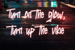 Radienty - Handwritten Neon Font Product Image 3