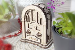 Vintage Radio Miniature Laser Cut File, SVG and DXF Plywood Product Image 5
