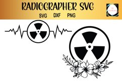 Radiographer/rad tech svg with floral and pulse design Product Image 1