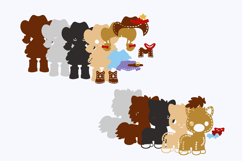 Country Western Rag Cowgirl Doll and Horse 3D SVG Product Image 3