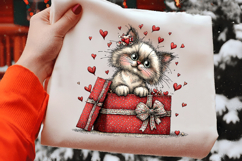 Ragdoll in a Ribbon Box Valentine PNG Product Image 2