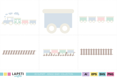Baby Boy Train Theme Clipart