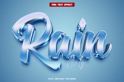 Rain 3D editable text effect Product Image 1