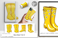 Digital Paper Spring Rain Boot Product Image 1