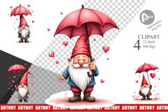 Rain Umbrella Gnome Clipart Product Image 1