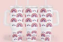 rainbow 4th of july 40oz tumbler sublimation full wrap high resolution transparant background