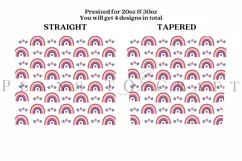 rainbow 4th of july skinny tumbler sublimation design for 20oz and 30oz skinny tumbler sublimation wrap