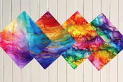 Rainbow Alcohol Ink Digital Paper Bundle Product Image 3