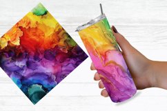 Rainbow Alcohol Ink Digital Paper Bundle Product Image 5