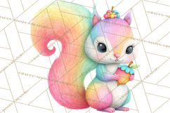 Rainbow Spring Animals Clipart, Pastel Rainbow Forest Png Product Image 4