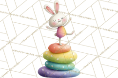 Rainbow Spring Animals Clipart, Pastel Rainbow Forest Png Product Image 3