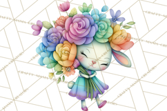 Rainbow Spring Animals Clipart, Pastel Rainbow Forest Png Product Image 4