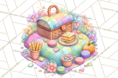 Rainbow Spring Animals Clipart, Pastel Rainbow Forest Png Product Image 2